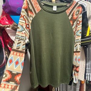 Tribal Print Long Sleeve Shirt